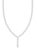 ESTATE 1.96CT DIAMOND 14KT WHITE GOLD 3D BEZEL ETERNITY LARIAT TENNIS NECKLACE