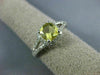ESTATE 1.0CT DIAMOND & AAA YELLOW TOPAZ 14KT WHITE GOLD CUSHION ENGAGEMENT RING