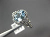 ESTATE 1.28CT DIAMOND & AAA AQUAMARINE 14KT WHITE GOLD FILIGREE ENGAGEMENT RING