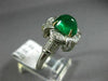 ESTATE WIDE 4.26CT DIAMOND & AAA EMERALD PLATINUM 3D X LOVE ANNIVERSARY RING