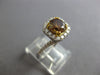 WIDE 1.72CT WHITE & CHOCOLATE FANCY DIAMOND 18K 2 TONE GOLD ROUND SOLITAIRE RING