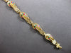 ESTATE MULTI COLOR ENAMEL 14K YELLOW GOLD 3D CLASSIC SLIPPER FUN BRACELET #27917
