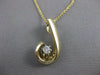 ESTATE DIAMOND SOLITAIRE 14K W YELLOW GOLD OPEN JOURNEY SWIRL PENDANT GVS #14974