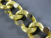 ESTATE WIDE & LONG 18KT WHITE & YELLOW GOLD 3D SOLID LINK BRACELET