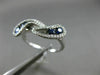 ESTATE .75CT DIAMOND & AAA SAPPHIRE 14KT WHITE GOLD 3D ETOILE LEAF INFINITY RING