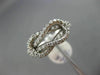 ESTATE WIDE .70CT DIAMOND 14K WHITE GOLD 3D INFINITY LOVE KNOT PROMISE LOVE RING