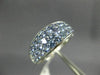 WIDE 1.50CT AAA TANZANITE 14KT WHITE GOLD 3D MULTI ROW FILIGREE ANNIVERSARY RING