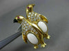 ANTIQUE LARGE .34CT DIAMOND & AAA RUBIES 18KT YELLOW GOLD 3D PENGUIN BROOCH PIN