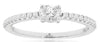 .42CT DIAMOND 14KT WHITE GOLD 3D OVAL & ROUND CLASSIC FRIENDSHIP ENGAGEMENT RING