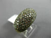 ESTATE LARGE 3.68CT FANCY MULTI COLOR DIAMOND 18K ROSE GOLD 3D FILIGREE FUN RING