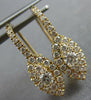 .66CT DIAMOND 14KT YELLOW GOLD 3D MARQUISE SHAPE HALO LEVERBACK HANGING EARRINGS