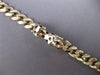 LARGE .36CT DIAMOND & AAA SAPPHIRE & BLACK ENAMEL 14K YELLOW GOLD CUBAN BRACELET