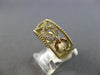 ESTATE WIDE .42CT DIAMOND 14K YELLOW GOLD MULTI OVAL LOVE KNOT FILIGREE FUN RING