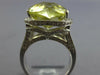 EXTRA LARGE 11.04CT DIAMOND & AAA GREEN AMETHYST 18K WHITE GOLD HEART SHAPE RING