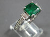 1.96CT DIAMOND 14KT WHITE GOLD 3D ROUND & SQUARE 3 STONE ENGAGEMENT RING #27854
