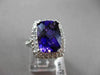 ESTATE 6.22CTW DIAMOND & AAA AMETHYST 14KT WHITE GOLD FILIGREE ENGAGEMENT RING
