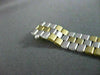 ESTATE WIDE 14K 2 TONE GOLD SOLID DIAMOND CUT HANDCRAFTED ITALIAN BRACELET 22787