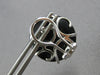 LARGE .60CT DIAMOND & AAA ONYX 14K WHITE GOLD CIRCULAR FILIGREE HANGING EARRINGS