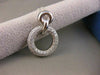 LARGE PAVE 1.20CT DIAMOND 14K WHITE GOLD LOVE CIRCLE PENDANT F/G VVS 20MM #16103