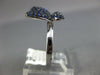 ESTATE .94CT AAA SAPPHIRE 18KT WHITE GOLD 3D BUTTERFLY LOVE RING