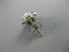 ESTATE .65CT DIAMOND 14K WHITE GOLD 3D CLASSIC PAVE HEART FLOWER EARRINGS #16559