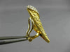 ESTATE LARGE .52CT DIAMOND 18K 2 TONE GOLD HANDCRAFTED CONE FUN CLIP ON EARRINGS