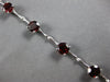 9.14CT DIAMOND & AAA GARNET 14KT WHITE GOLD 3D ROUND BY THE YARD TENNIS BRACELET
