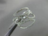 ESTATE WIDE .70CT DIAMOND 18K WHITE GOLD 3D HANDCRAFTED MULTI OPEN LEAF FUN RING