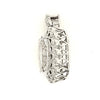 LARGE 9.45CT DIAMOND AAA LIGHT AQUAMARINE 18KT WHITE GOLD 3D OVAL FLOWER PENDANT