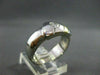 ESTATE .30CT DIAMOND SOLITAIRE 14KT WHITE & YELLOW GOLD MENS GYPSY RING #5445