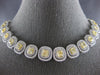 GIA LARGE & LONG 51.09CT WHITE & FANCY YELLOW DIAMOND 18KT 2 TONE GOLD NECKLACE