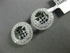 ESTATE LARGE .55CT DIAMOND 18K WHITE GOLD 3D CLASSIC DOUBLE HALO JACKET EARRINGS