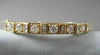 ANTIQUE WIDE 3.0CTW DIAMOND 18KT YELLOW GOLD BAGUETTE AND ROUND BANGLE
