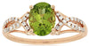 1.39CT DIAMOND & AAA PERIODT 14KT ROSE GOLD 3D OVAL & ROUND INFINITY LOVE RING