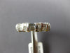 ESTATE 1.0CT DIAMOND 14KT WHITE GOLD 3D ROUND & BAGUETTE 2 ROW ANNIVERSARY RING