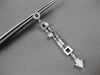 ESTATE LARGE .45CT DIAMOND 14KT WHITE GOLD 3D MULTI SHAPE ARROW HANGING EARRINGS