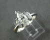 ESTATE 1.08CT MARQUISE DIAMOND 14KT WHITE GOLD 3 STONE ENGAGEMENT RING #22155