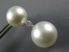 .25CT DIAMOND & AAA SOUTH SEA & TAHITIAN PEARL 18KT WHITE GOLD HANGING EARRINGS