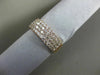 ESTATE 1.41CT DIAMOND 18K ROSE GOLD 3D 4 ROW PAVE SEMI ETERNITY ANNIVERSARY RING