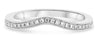 ESTATE .25CT DIAMOND 14KT WHITE GOLD FILIGREE MILGRAIN V SHAPE ANNIVERSARY RING