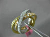 ESTATE LARGE 2.21CT DIAMOND 18K TRI COLOR GOLD ETERNITY TRINITY ANNIVERSARY RING