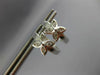 ESTATE .20CT DIAMOND 14KT WHITE GOLD 3D FLOWER BUTTERFLY HUGGIE EARRINGS #629