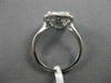 ESTATE LARGE 1.4CT DIAMOND 18K WHITE GOLD CLUSTER SQUARE ENGAGEMENT PROMISE RING