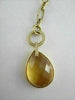 ANTIQUE 18KT DIAMOND & CITRINE DESIGNER DROP NECKLACE