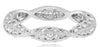 .57CT DIAMOND 18K WHITE GOLD ROUND FILIGREE MARQUISE SHAPE ETERNITY WEDDING RING