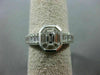ESTATE 1.33CT DIAMOND 18KT WHITE GOLD 3D CLUSTER OCTAGON FRIENDSHIP PROMISE RING