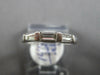 ESTATE .40CT DIAMOND 14K WHITE GOLD 3D BAGUETTE 3 STONE WEDDING ANNIVERSARY RING