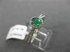 ESTATE .55CT DIAMOND & EMERALD 14KT WHITE GOLD CLASSIC OVAL HALO ENGAGEMENT RING