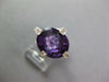 LARGE 5.90CT DIAMOND & AAA AMETHYST 14KT WHITE GOLD OVAL FRIENDSHIP PROMISE RING