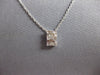 .23CT DIAMOND 14KT WHITE GOLD 3D BAGUETTE CLUSTER RECTANGULAR FLOATING PENDANT